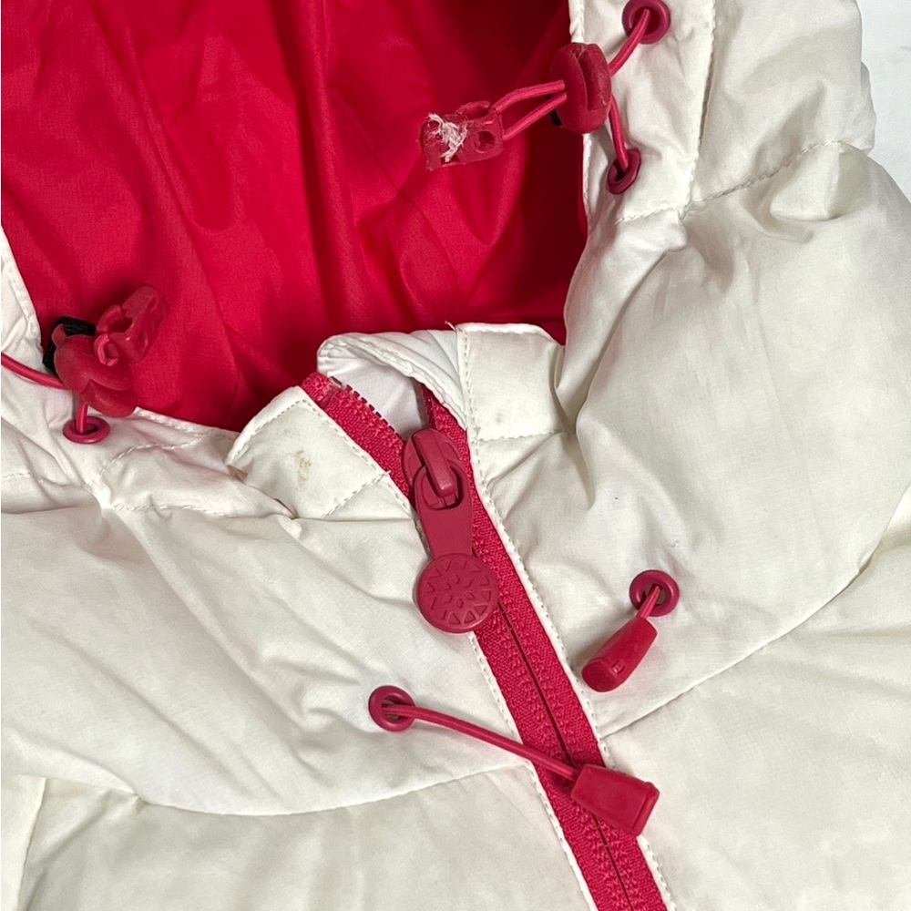 Women’s Pyrenex Down Jacket Puffy Quilted Vest Hoodie Size 34 White - Picture 2 of 8